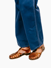 Load image into Gallery viewer, French Recycled Hemp Fisherman Sandals in Sepia

