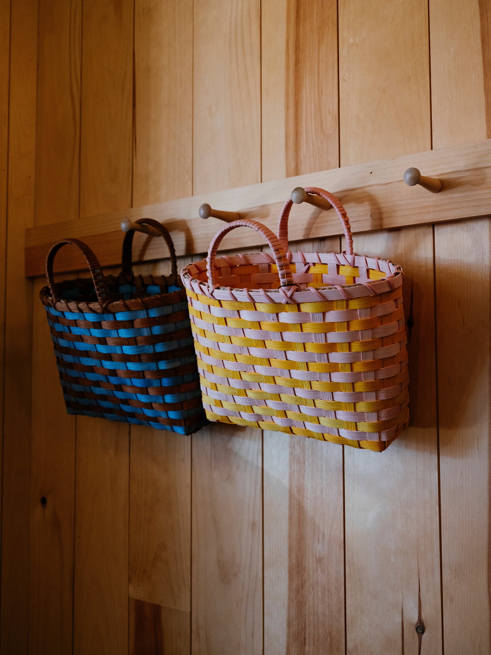 Retro-Travel Tote | Blue & Brown