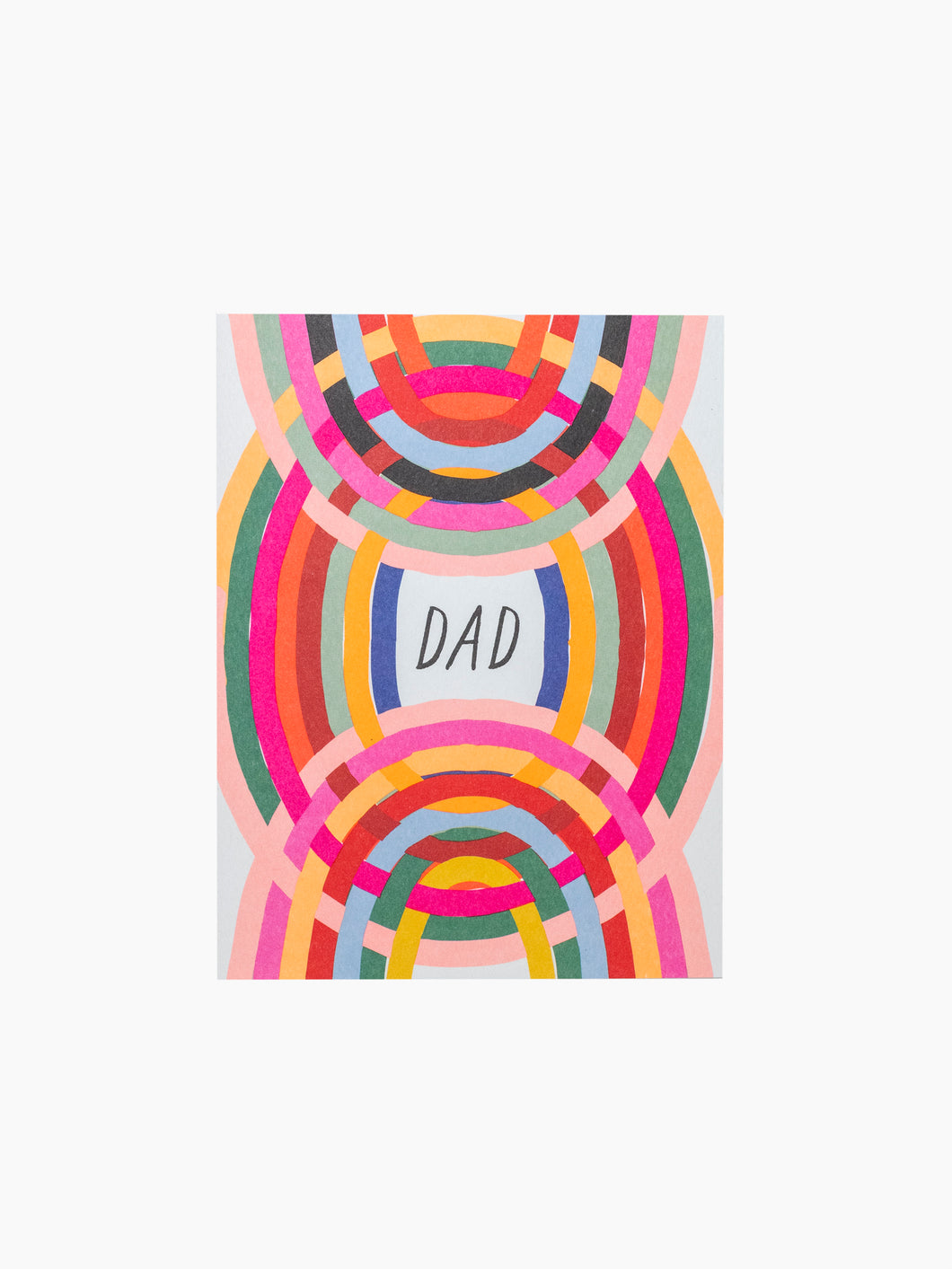 Dad Neon Circles Card