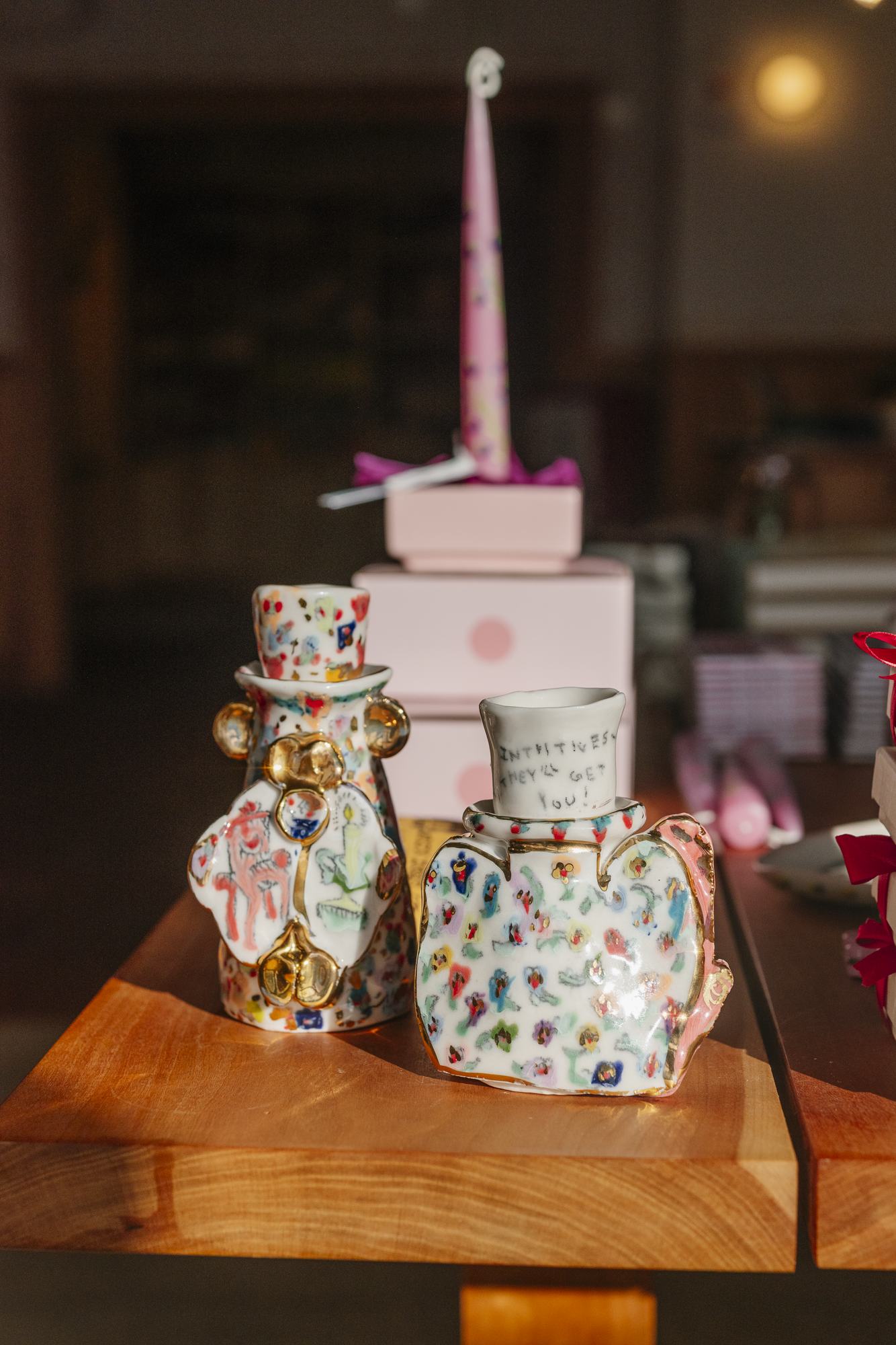 Dominique Ostuni Hand Built Candle Holders