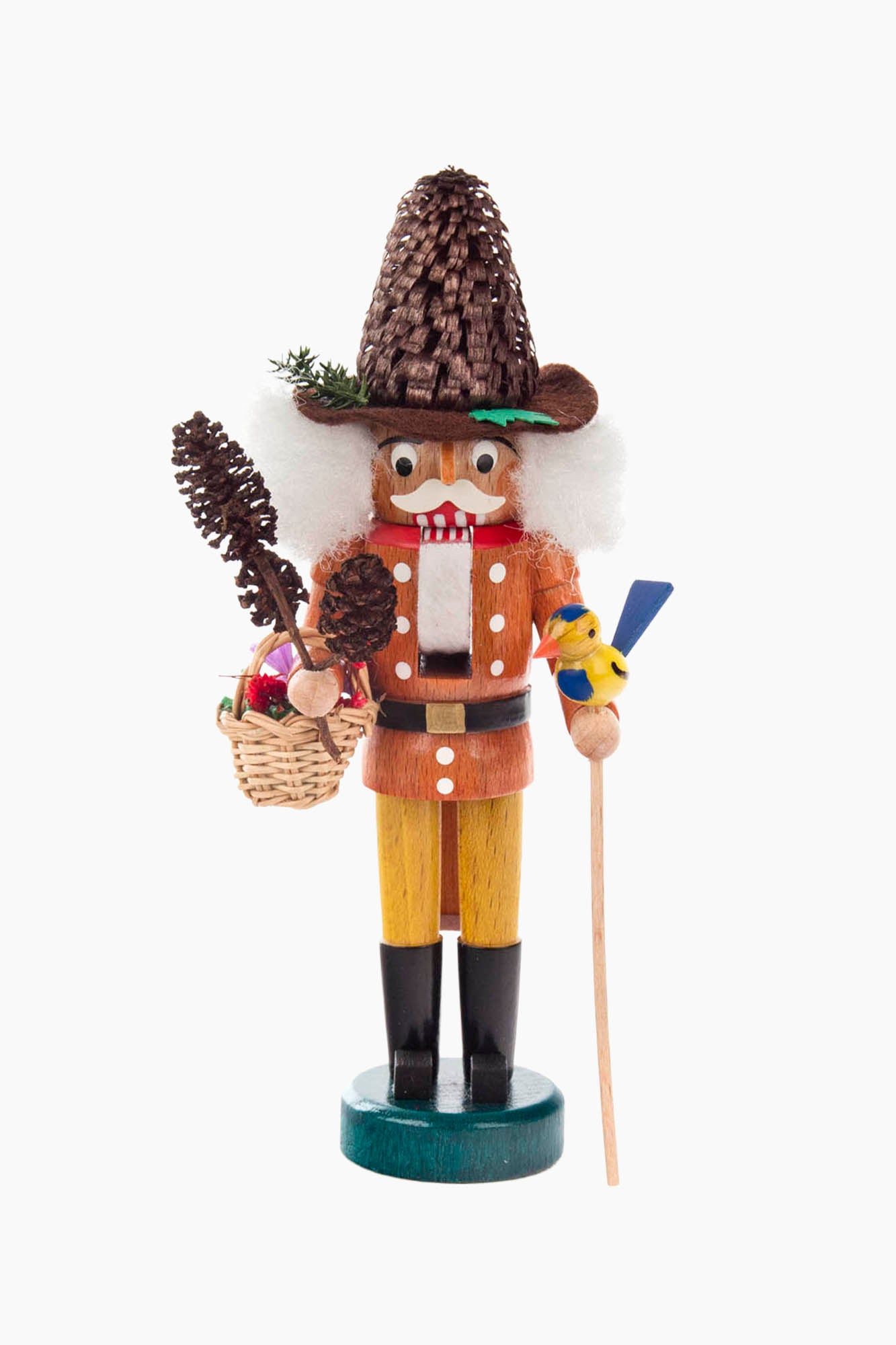 Miniature Nutcracker with Pinecone Hat
