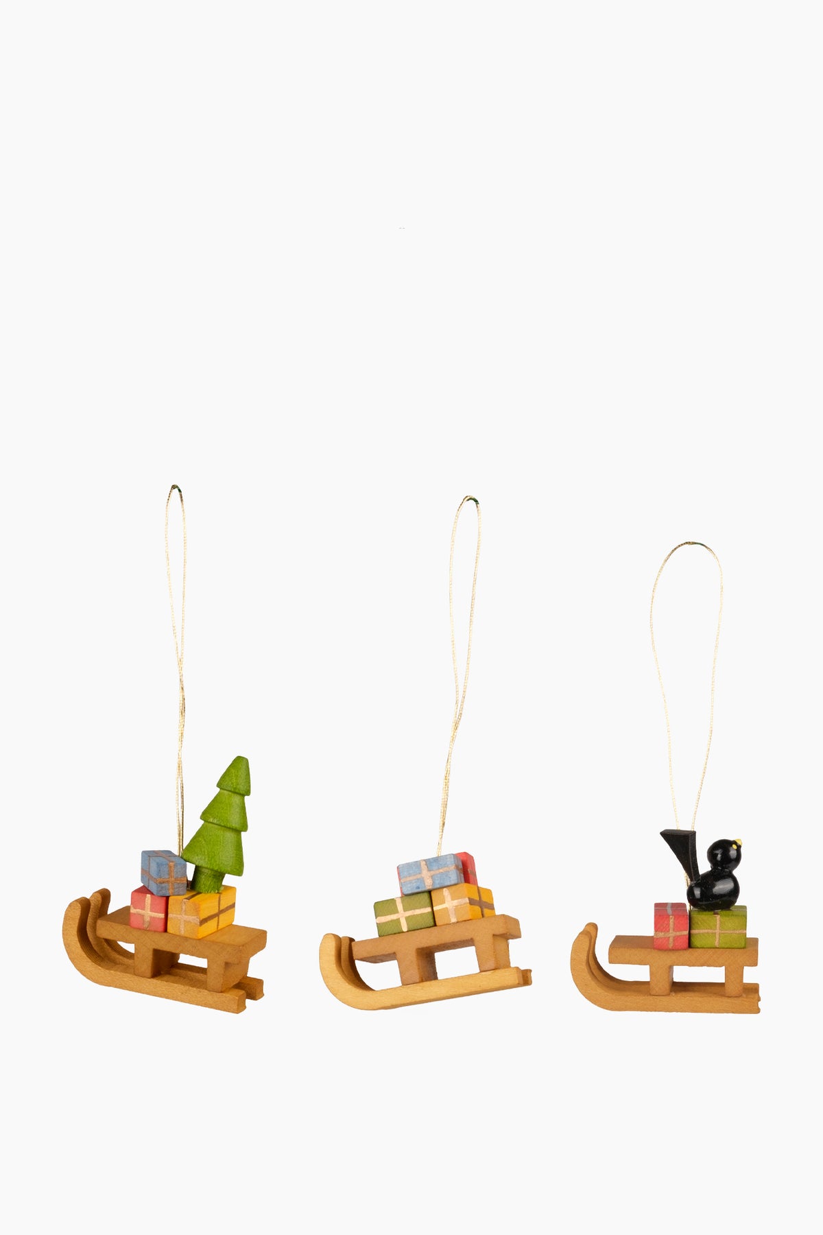 Wooden Sled Ornaments
