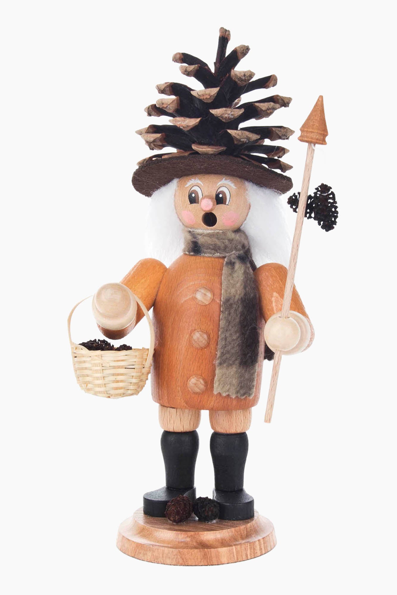 Wooden Smoker with Fir Cones