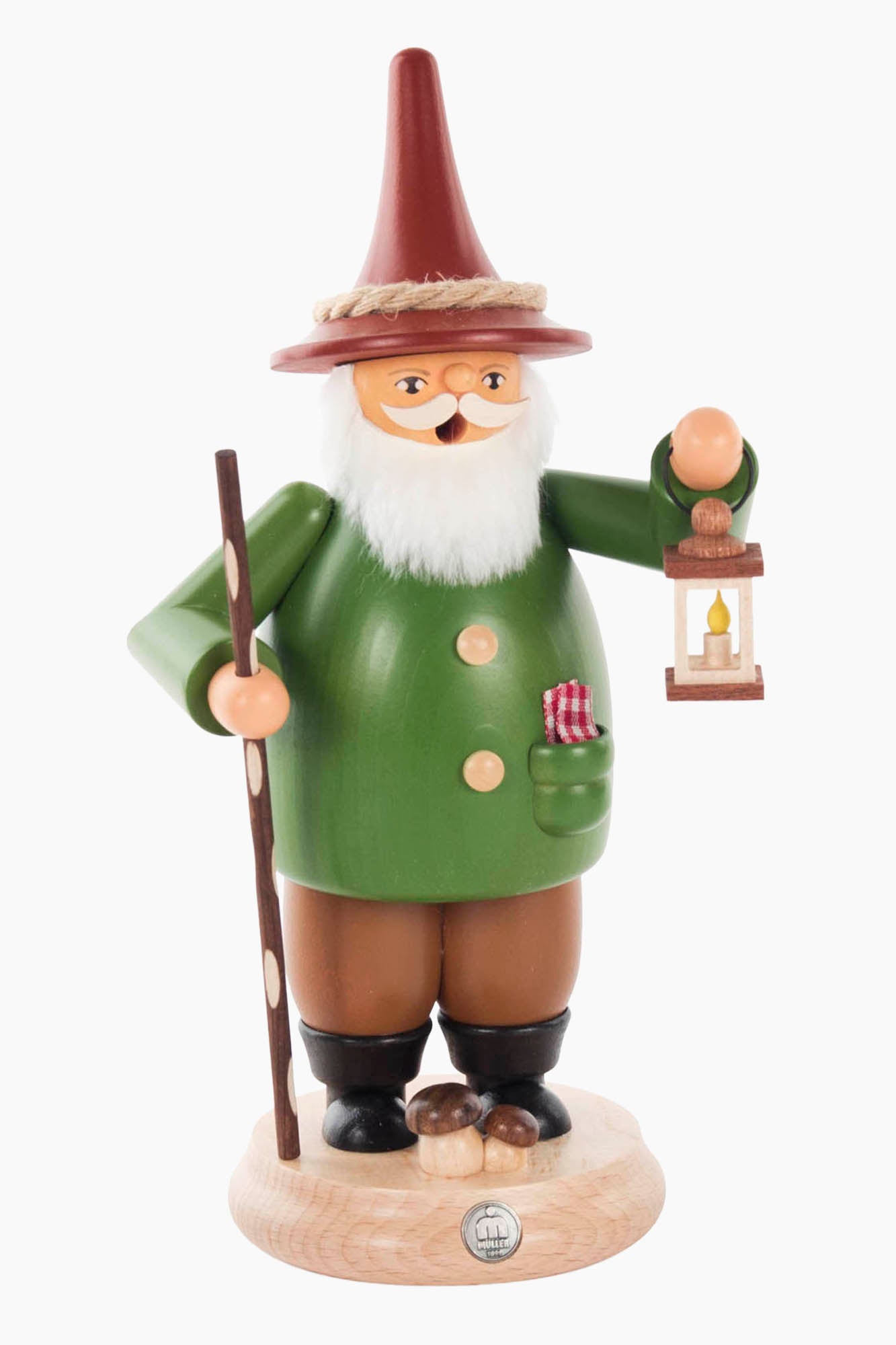 Wooden Smoker Dwarf with Lantern