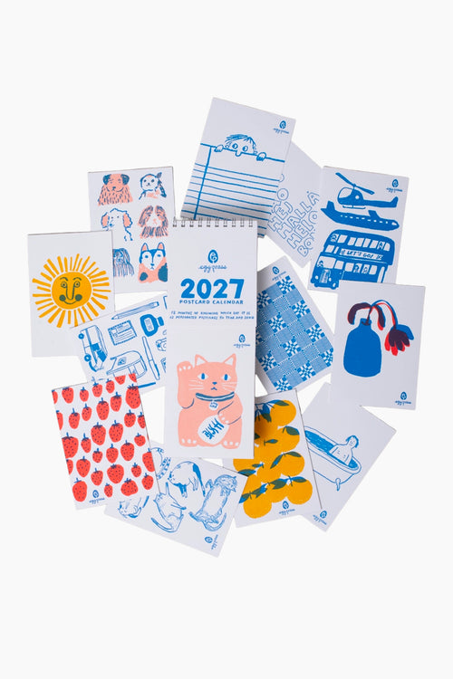 2027 Letterpress Tear-Off Postcard Wall Calendar