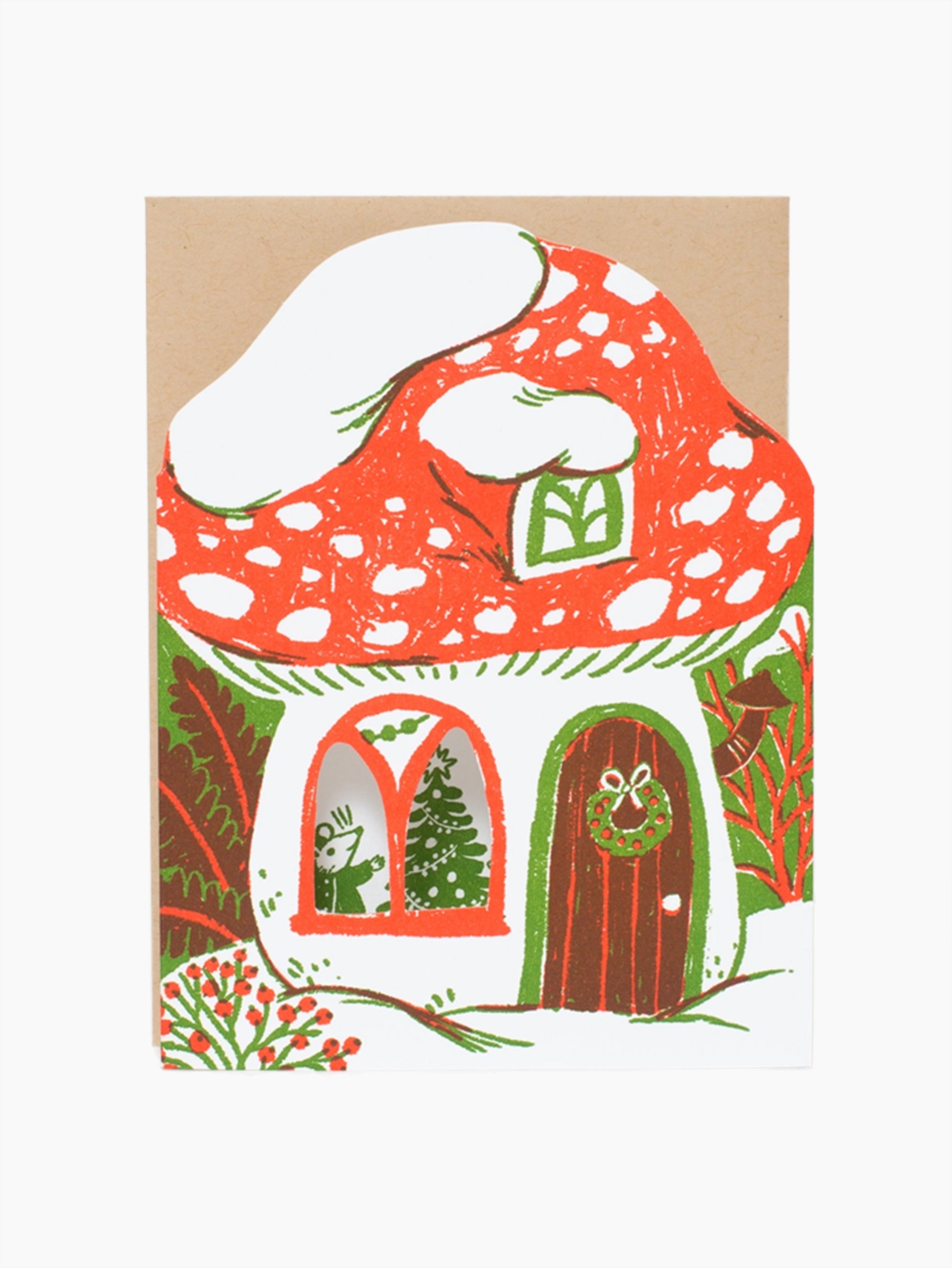 Merry Mushroom House Card