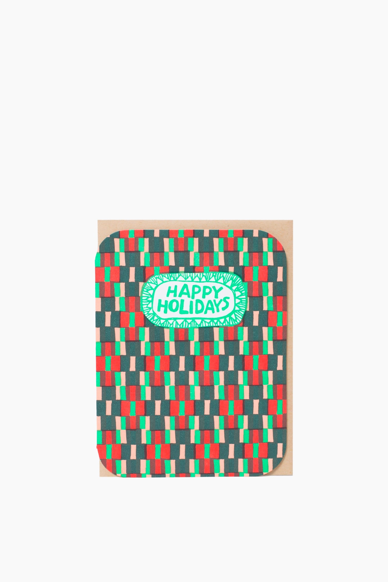 Woven Happy Holidays Christmas Card