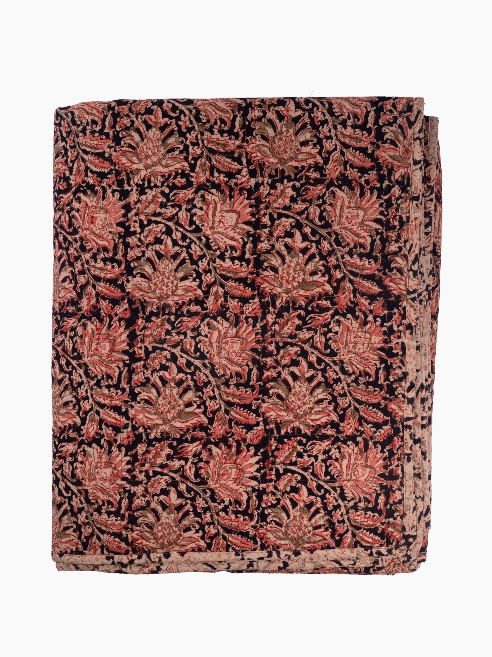 Adah Hand Block Printed Coverlet | Kesar