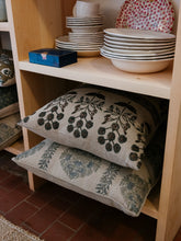 Load image into Gallery viewer, Lynette Hand Block Printed Linen Pillow | Ruby

