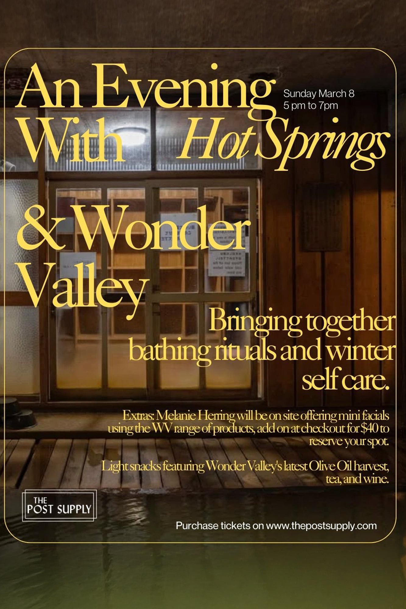 EVENT! An Evening with Hot Springs & Wonder Valley