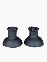 Load image into Gallery viewer, Florette Candleholders (Obsidian) Set of 2
