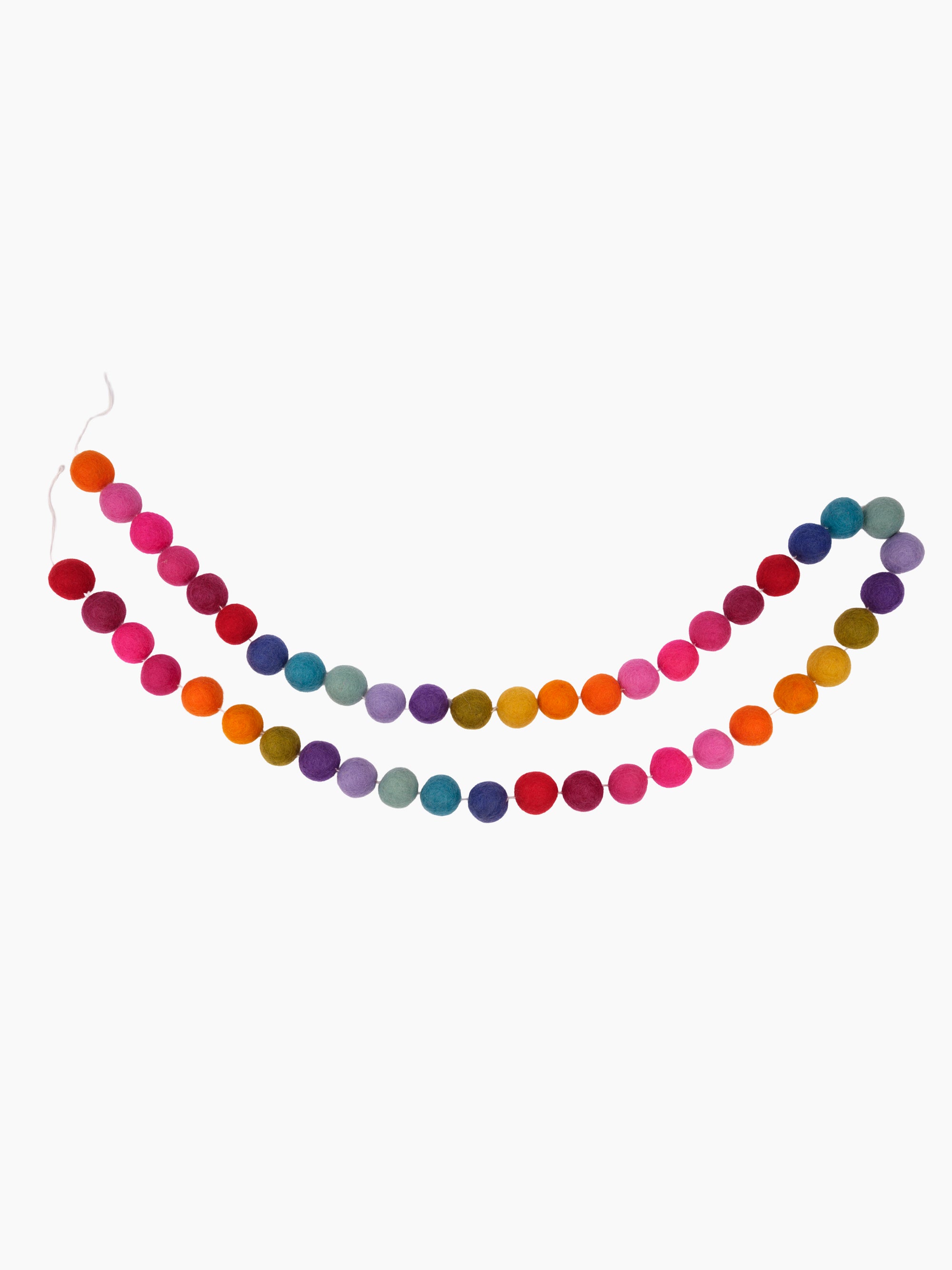 6' Felt Rainbow Pompom Ball Garland