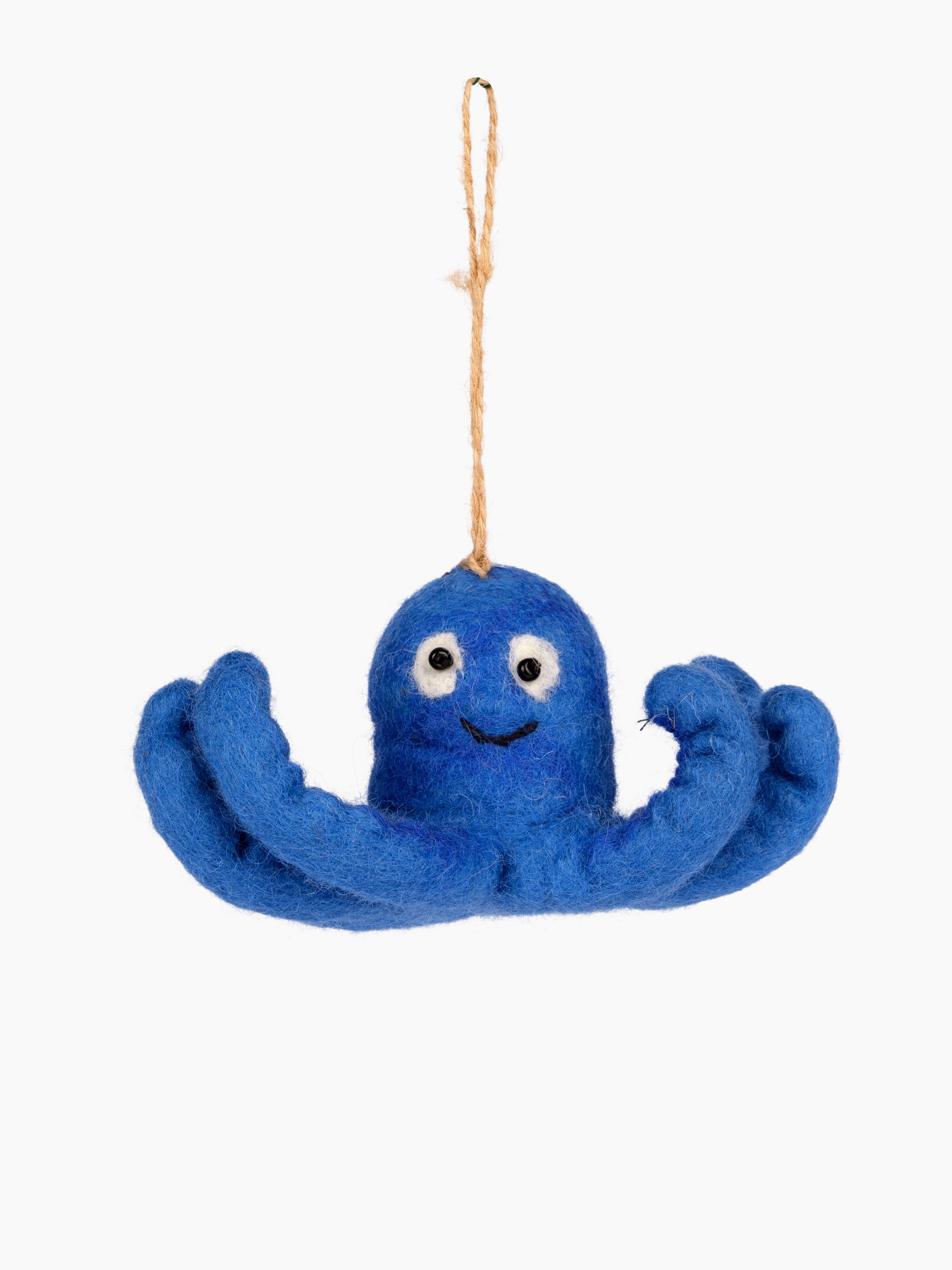 Felt Blue Octopus Ornament