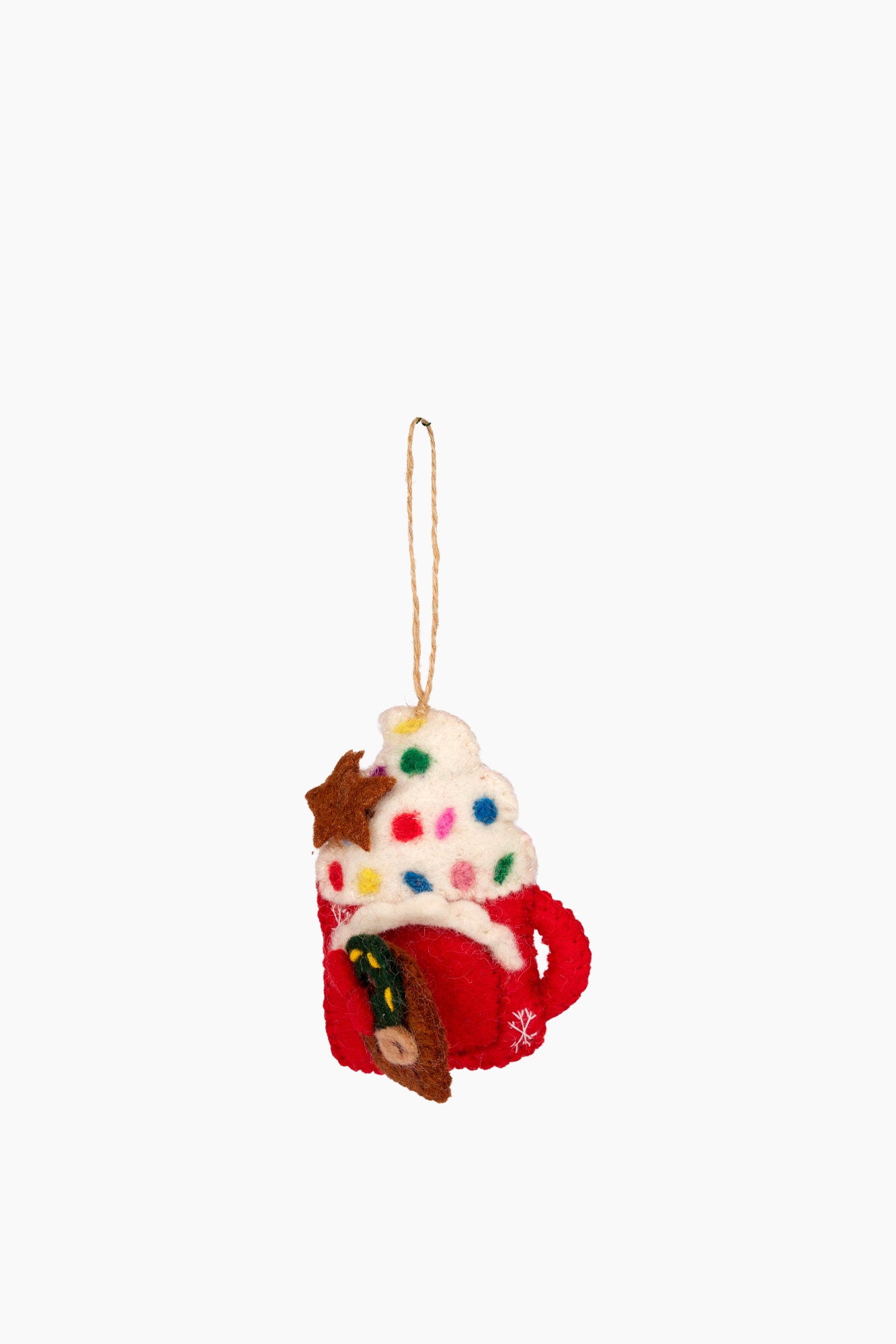 Felt Hot Cocoa with Marshmallow Ornament