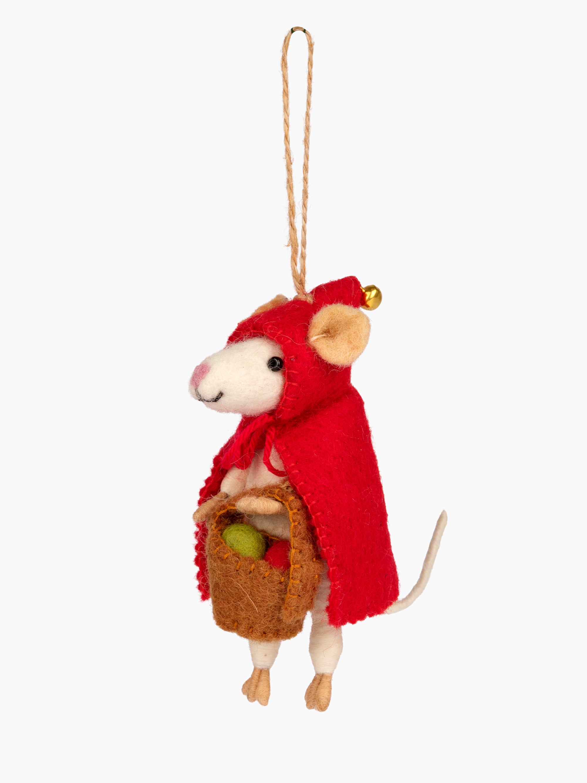 Felt Little Red Mouse-ette Ornament