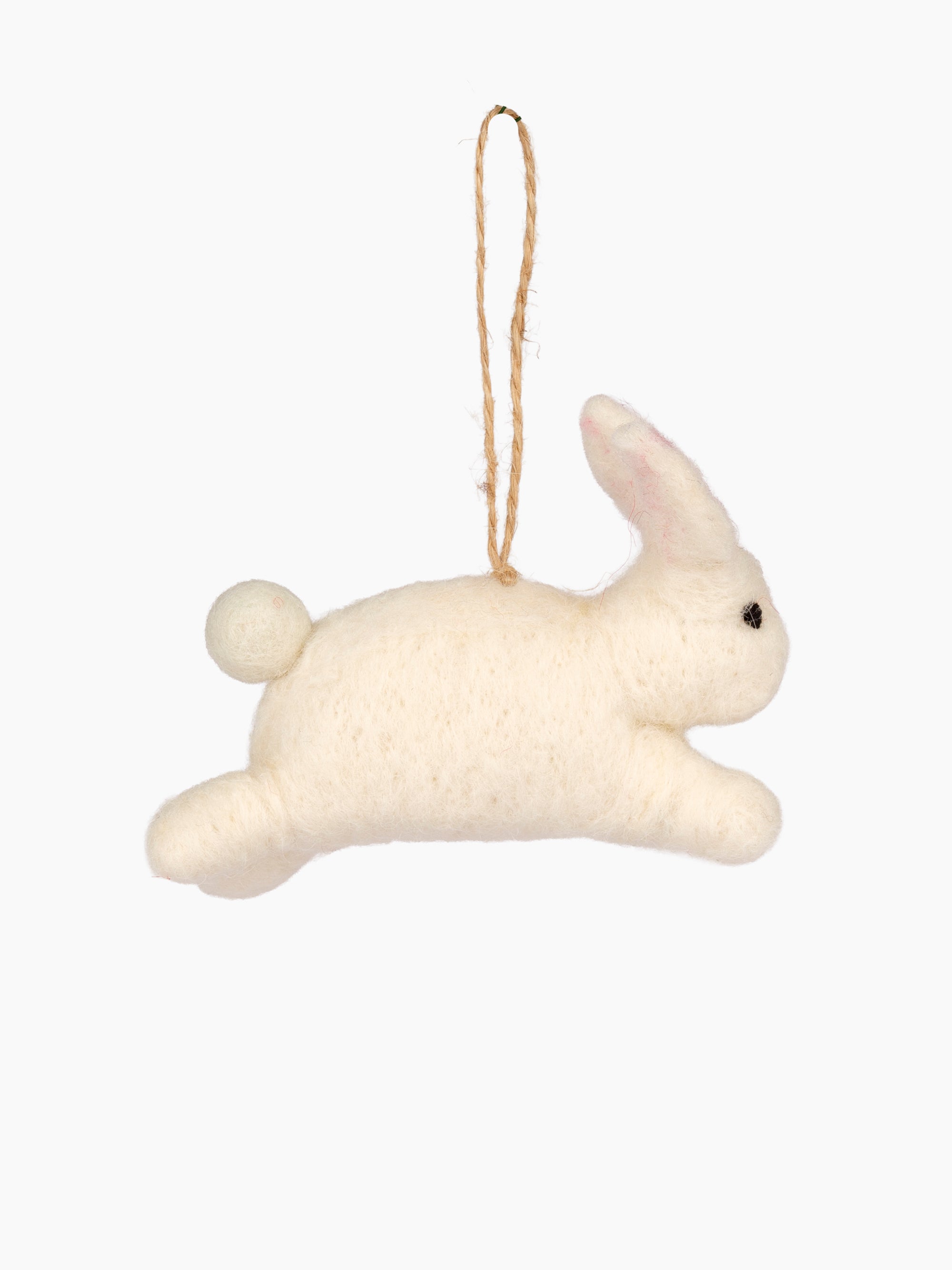Felt White Bunny Ornament