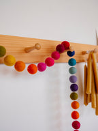 6' Felt Rainbow Pompom Ball Garland