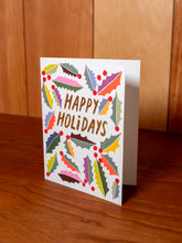 Load image into Gallery viewer, Happy Holidays Holly Card
