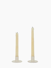 Load image into Gallery viewer, Ivory Metal Candle Holders, Set of 2
