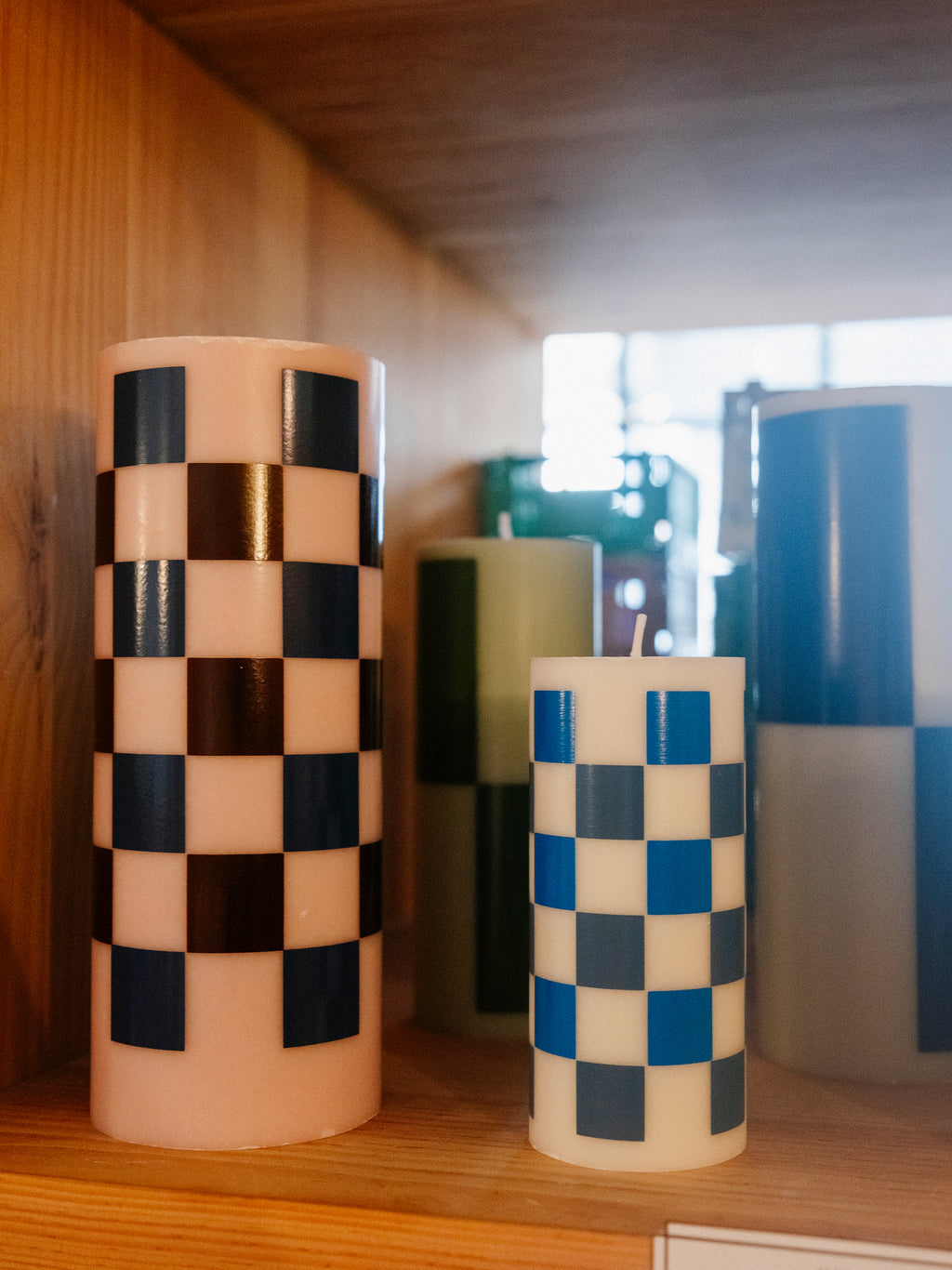 Pattern Column Candle | Small | 3 Colors