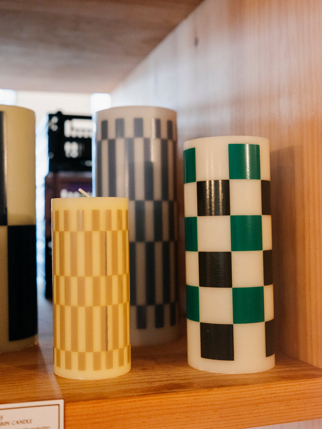 Pattern Column Candle | Small | 3 Colors