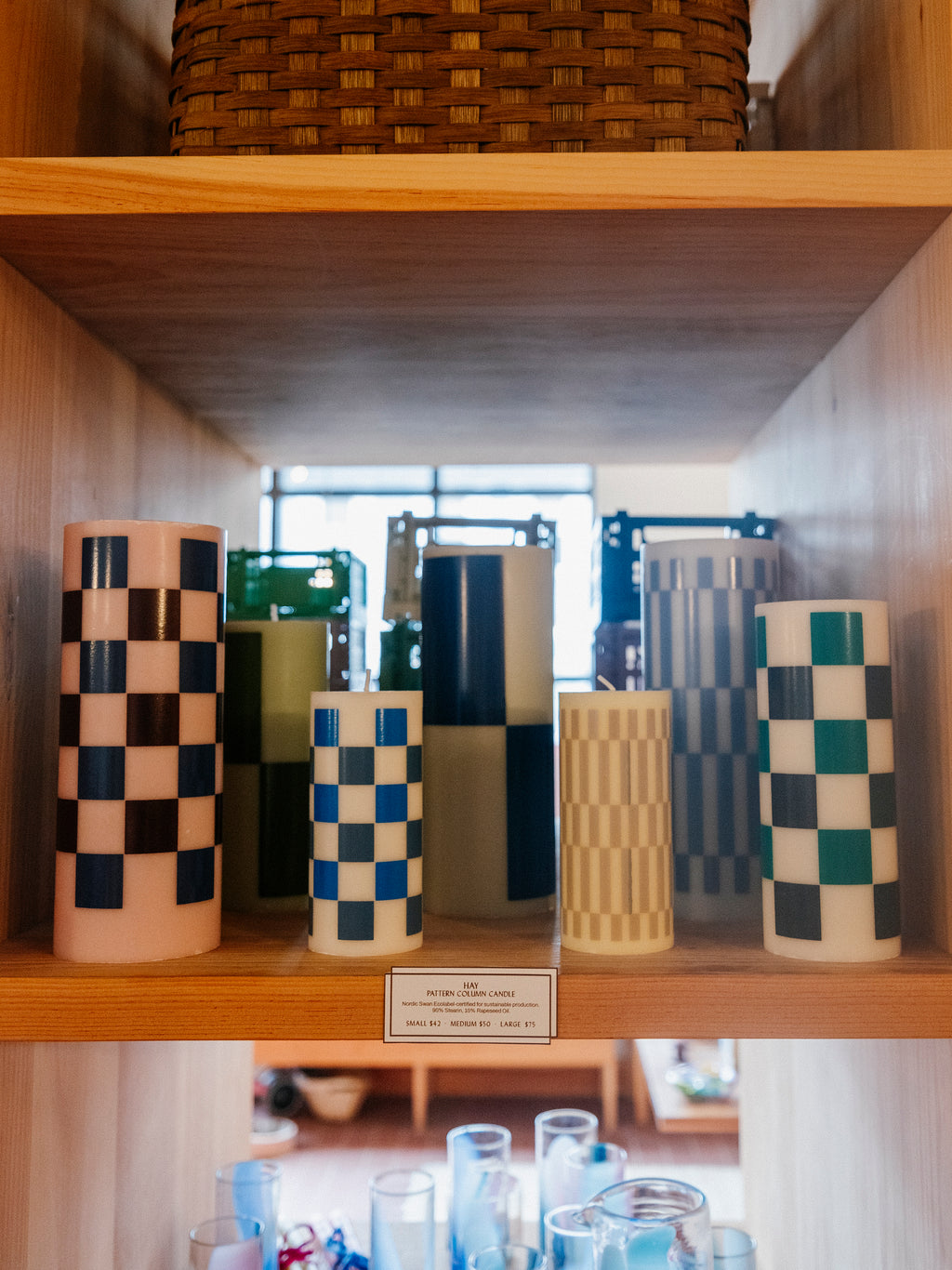 Pattern Column Candle | Small | 3 Colors