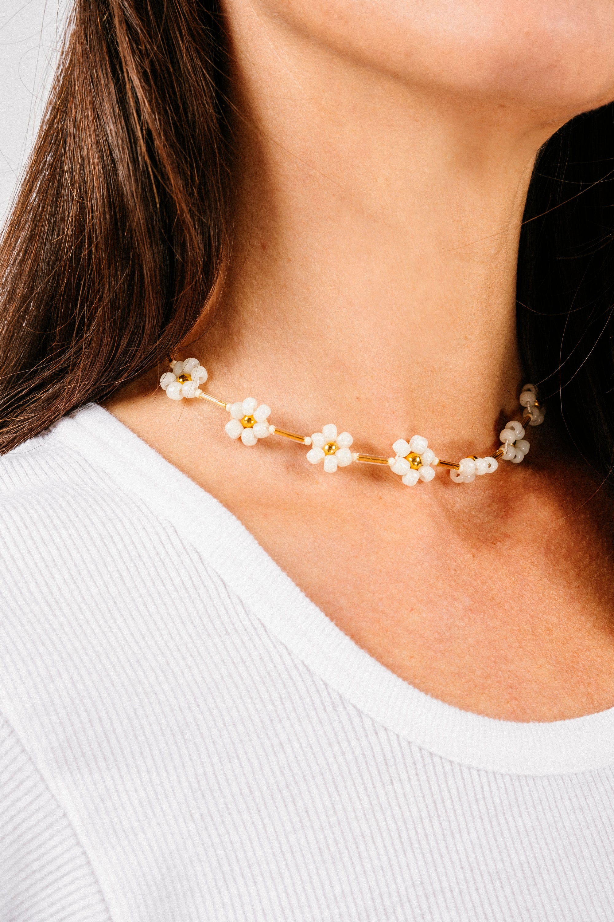 Vintage Beaded Daisy Chain | Short