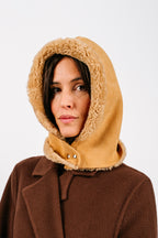 Sheepskin Hood | Camel