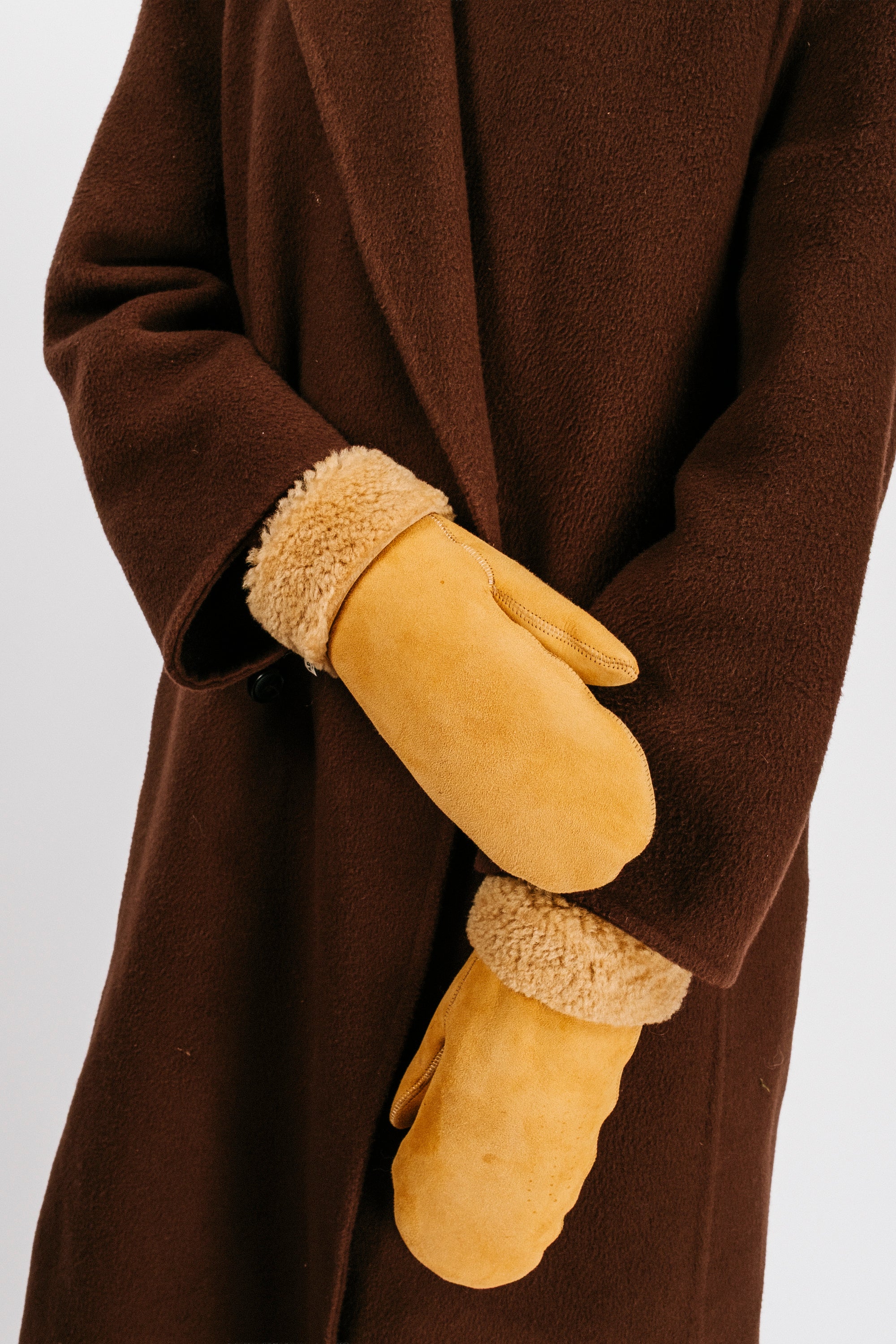 Sheepskin Mittens | Camel