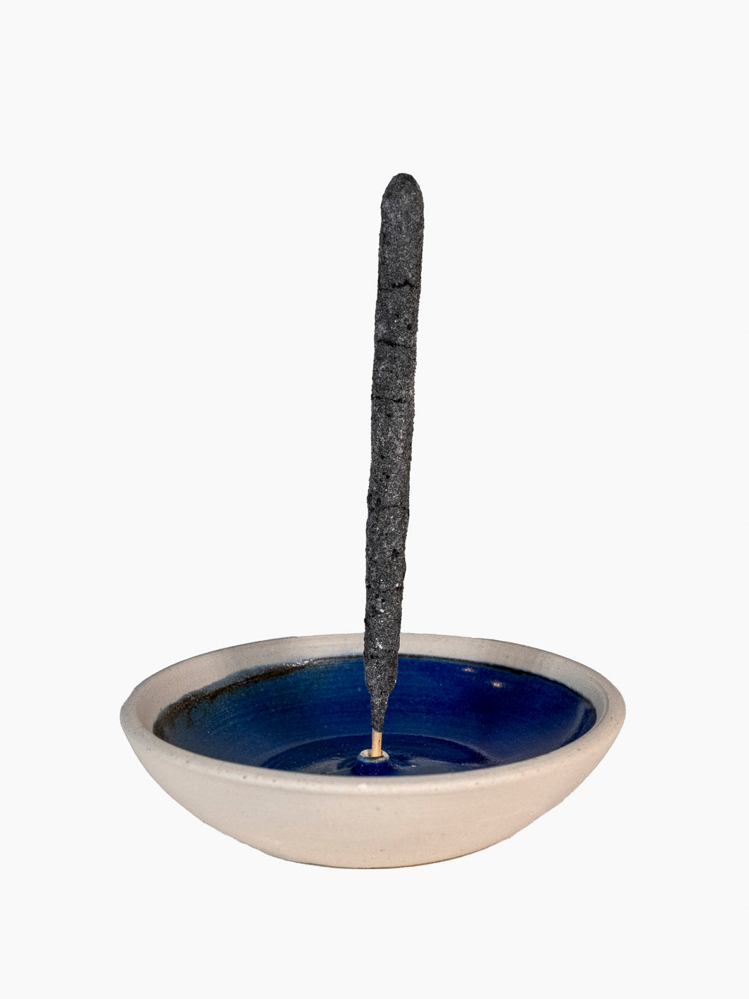 Blue Stoneware Incense Holder
