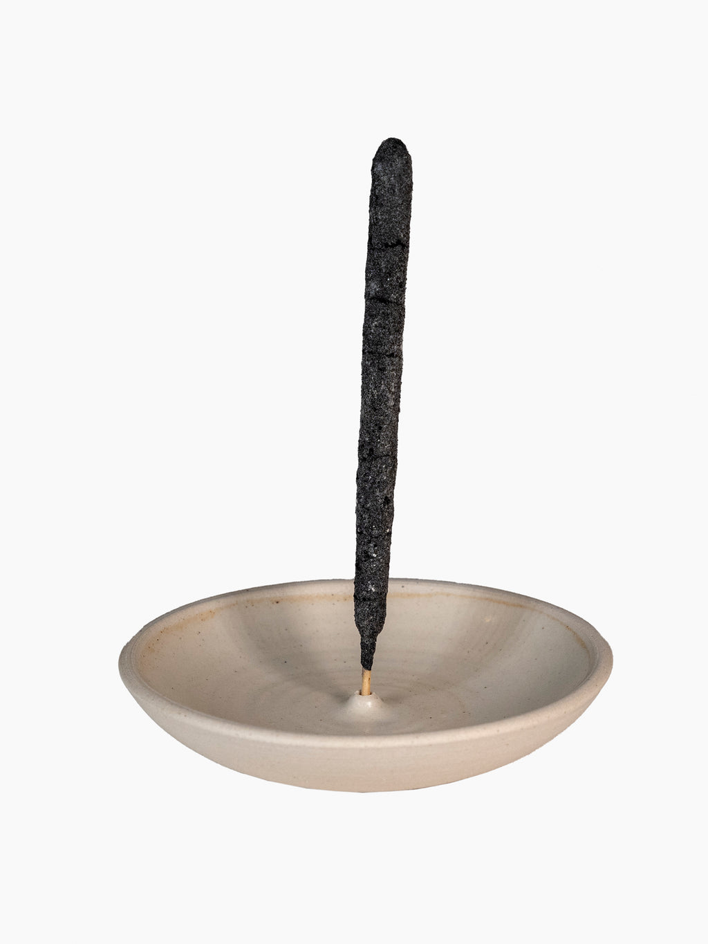 Piker White Stoneware Incense Holder