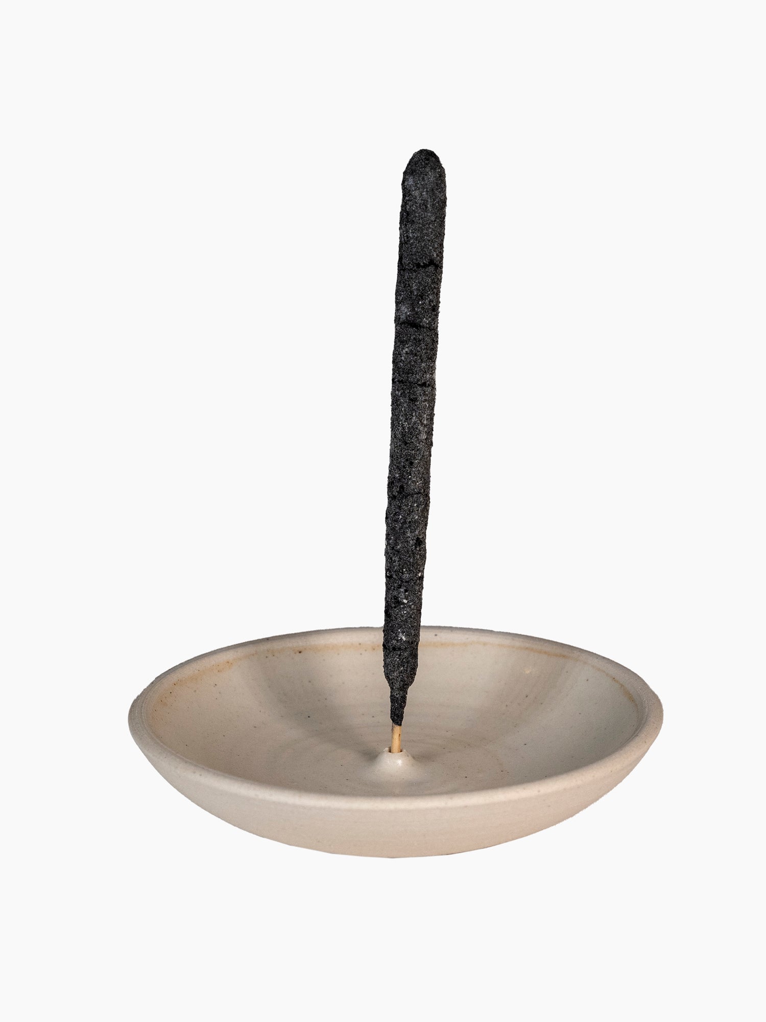 Piker White Stoneware Incense Holder