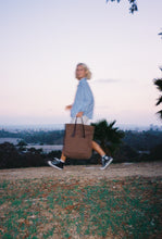 Load image into Gallery viewer, Canvas and Leather Fold Weekender - Tobacco
