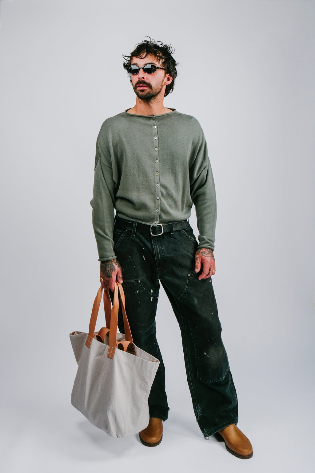 Light Shrunken Peri Cardigan