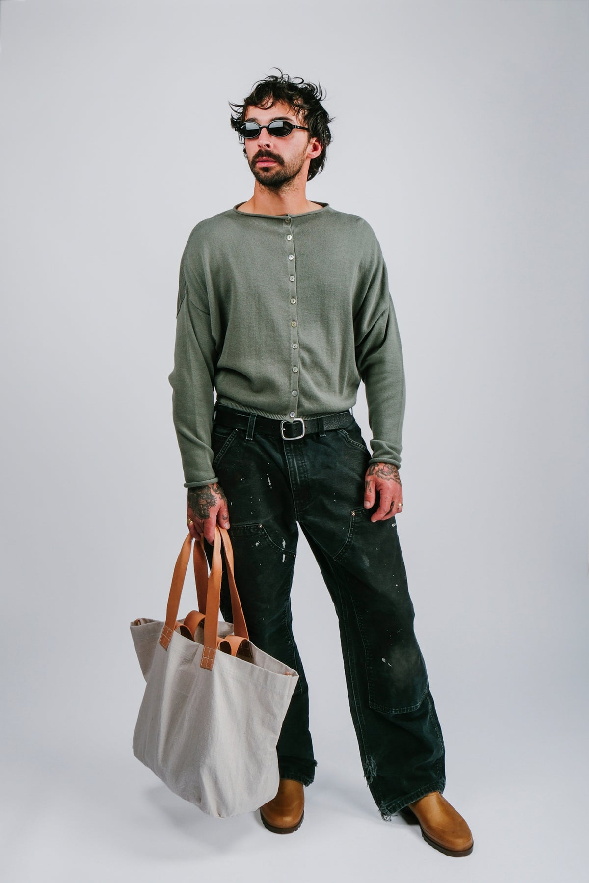 Light Shrunken Peri Cardigan