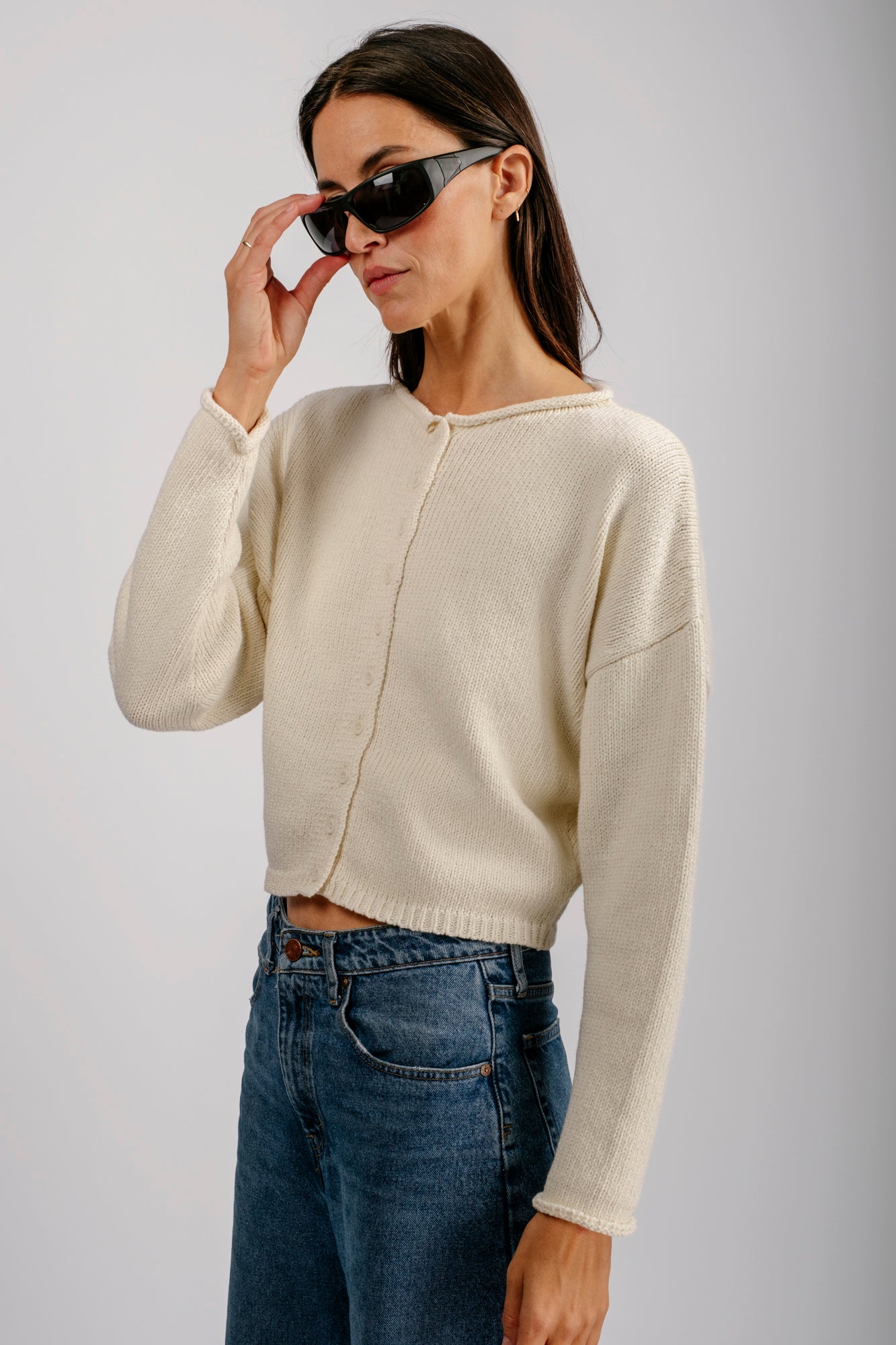 Shrunken Peri Cardigan