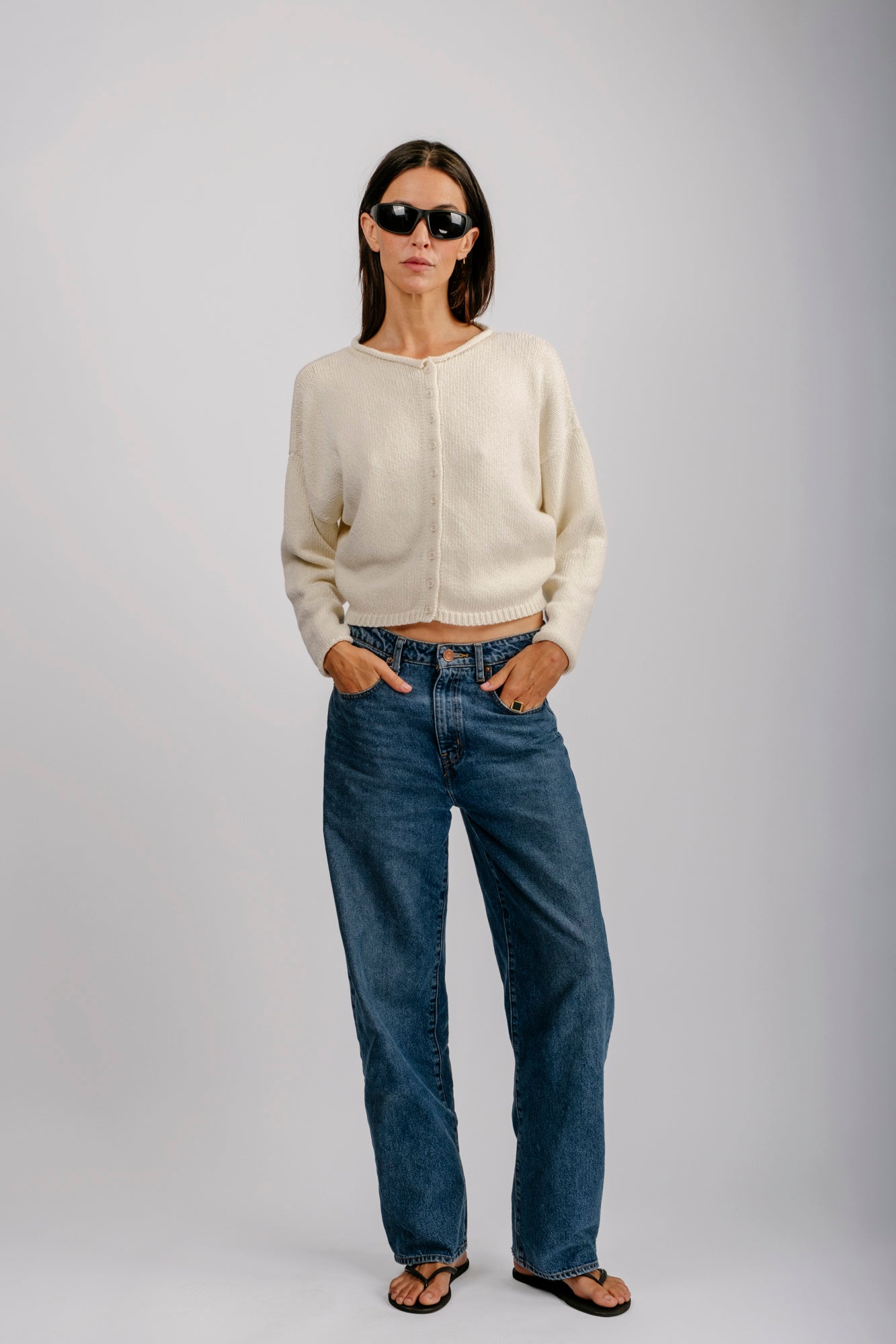 Shrunken Peri Cardigan