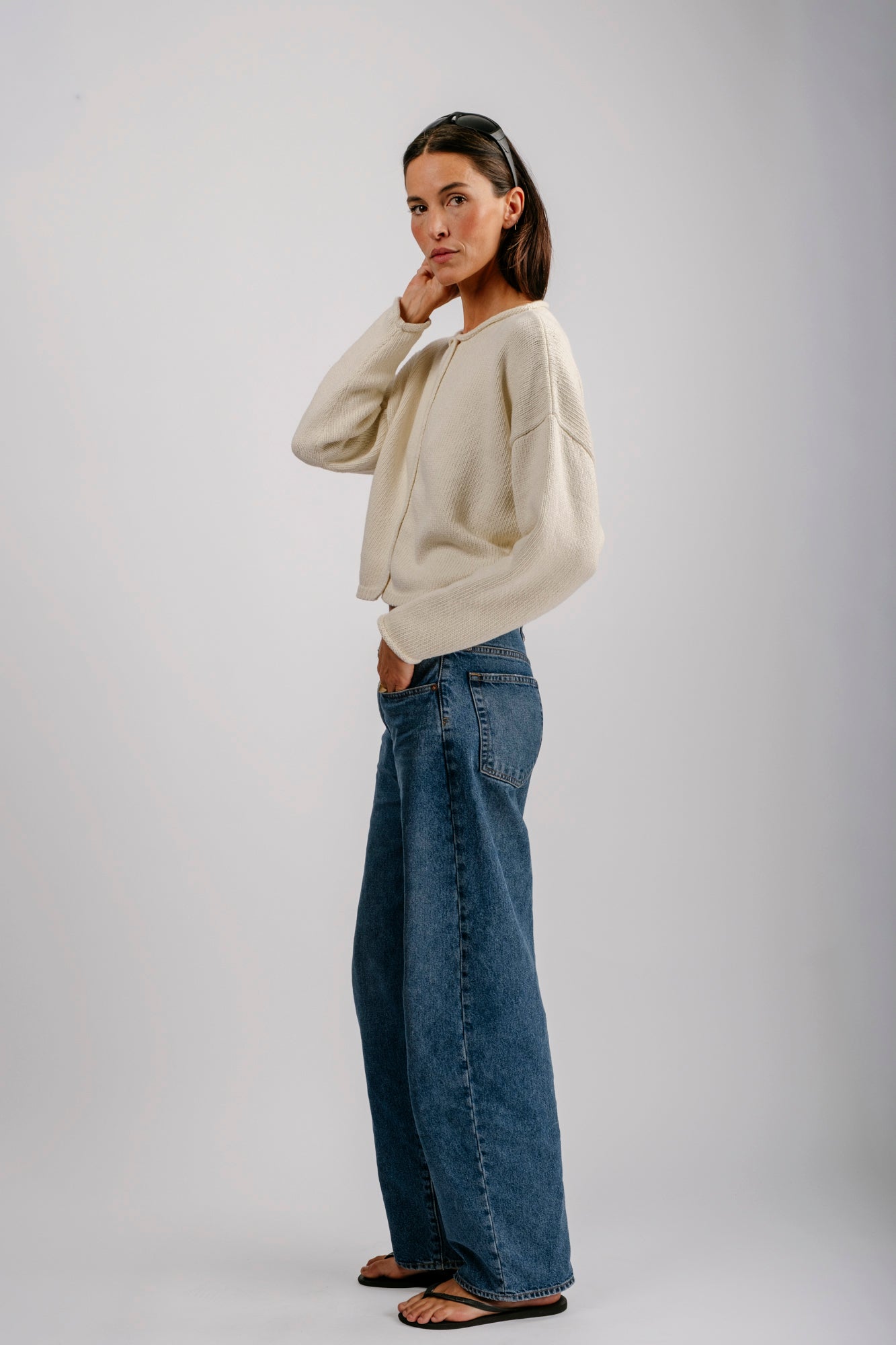Shrunken Peri Cardigan