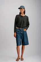 Shrunken Peri Cardigan