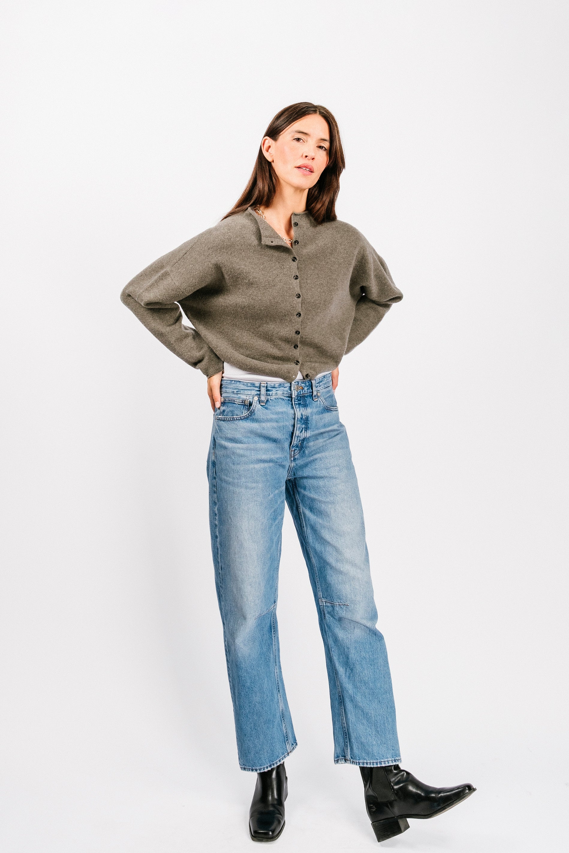 Shrunken Peri Cardigan | Shadow