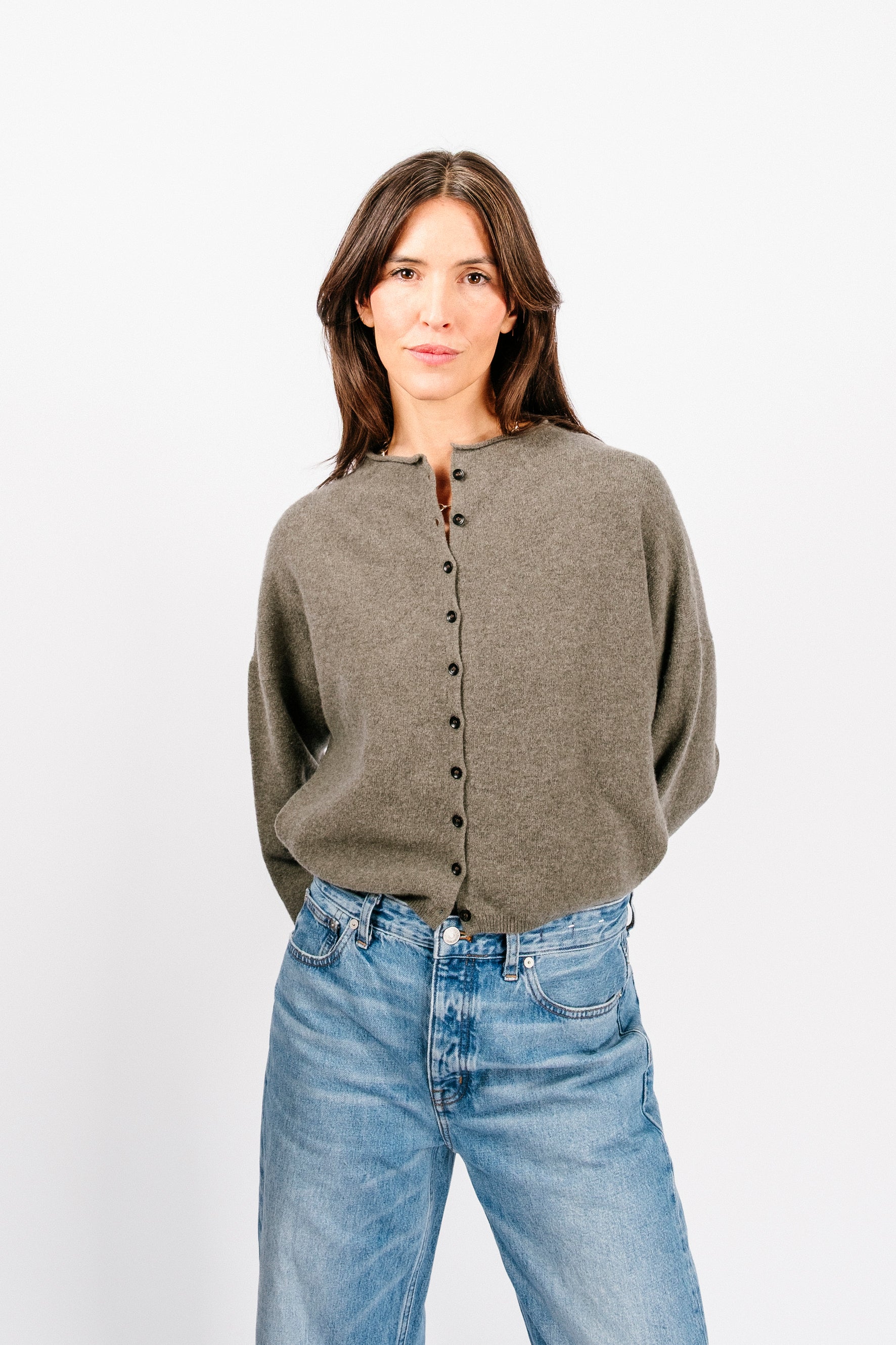 Shrunken Peri Cardigan | Shadow