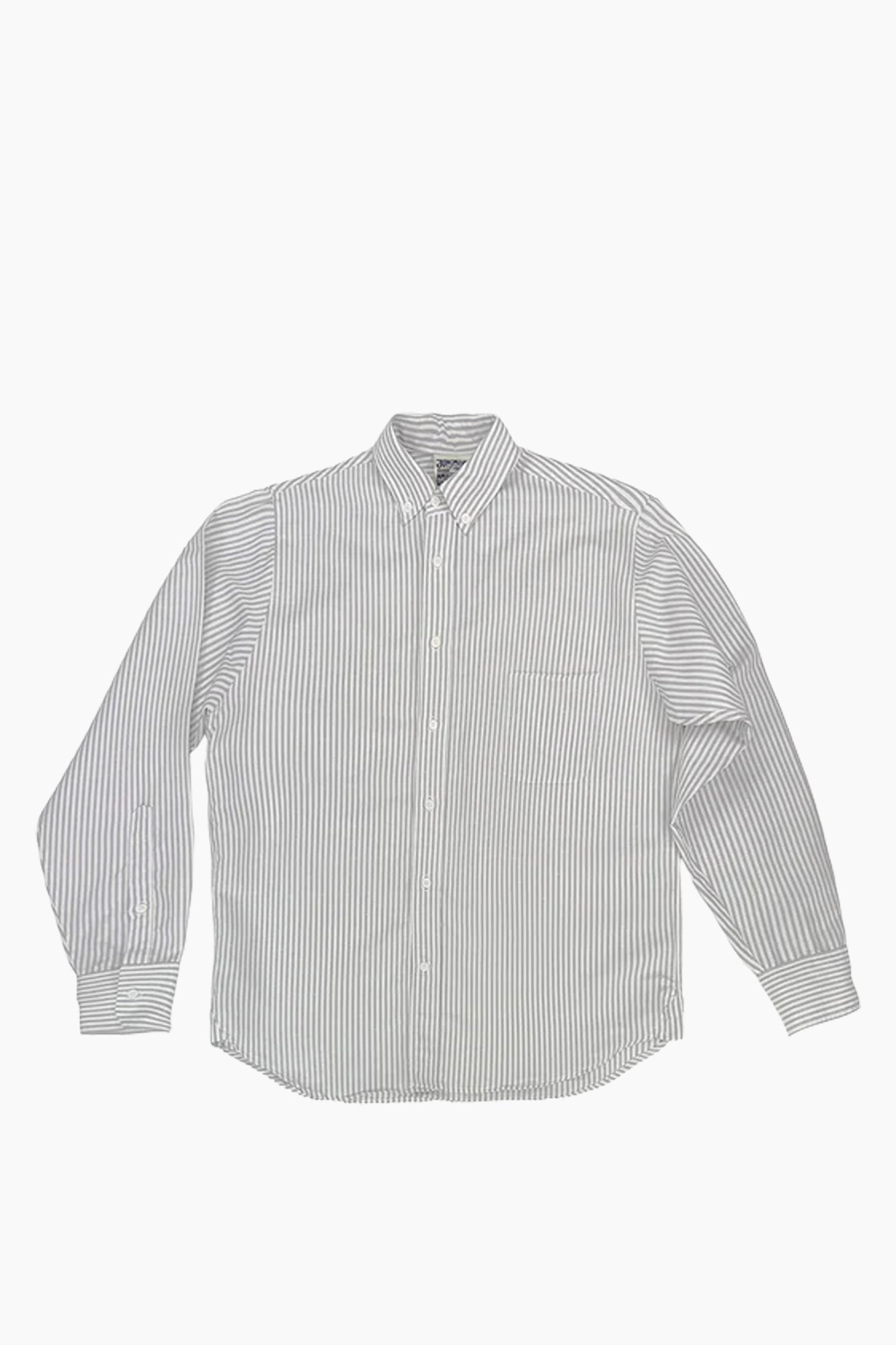 Catalina Button Down Shirt | Light Gray Stripe