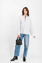 Catalina Button Down Shirt | Powder Blue Stripe