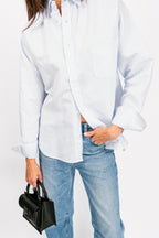 Catalina Button Down Shirt | Powder Blue Stripe