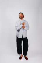 Catalina Button Down Shirt | Powder Blue Stripe