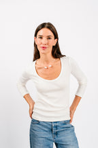 Paseo Long Sleeve Tee | Washed White