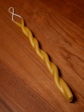 Load image into Gallery viewer, 9&quot; Twisty Beeswax Taper Candles
