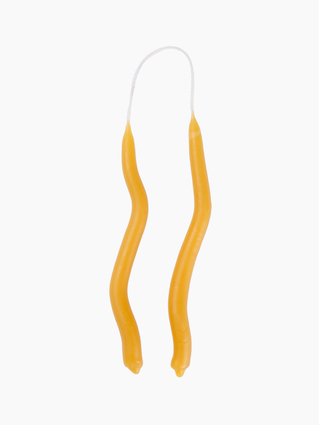 5" Beeswax Squiggle Taper Candles