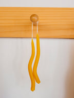 5" Beeswax Squiggle Taper Candles
