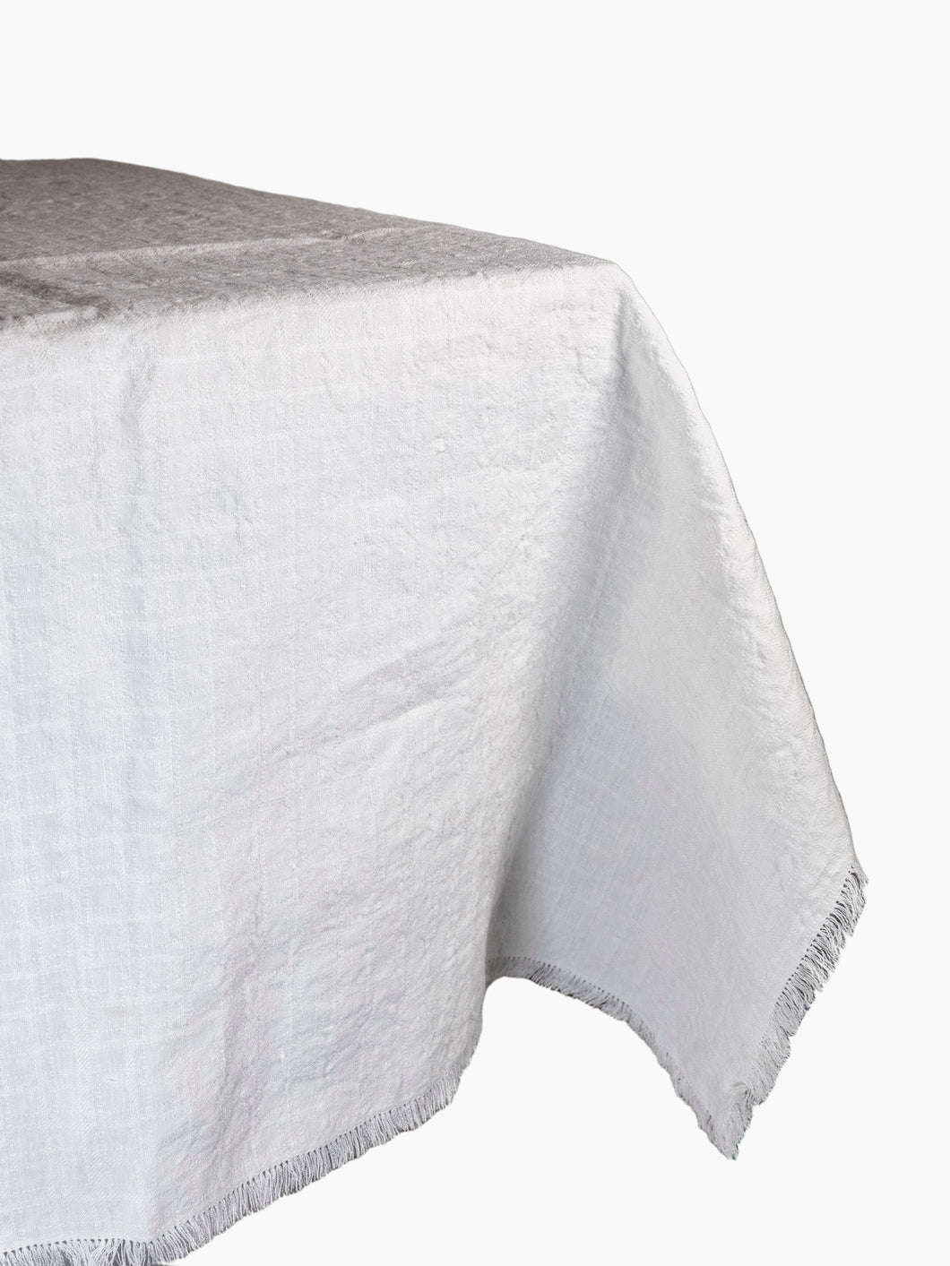 Galia Fringed Tablecloths - White